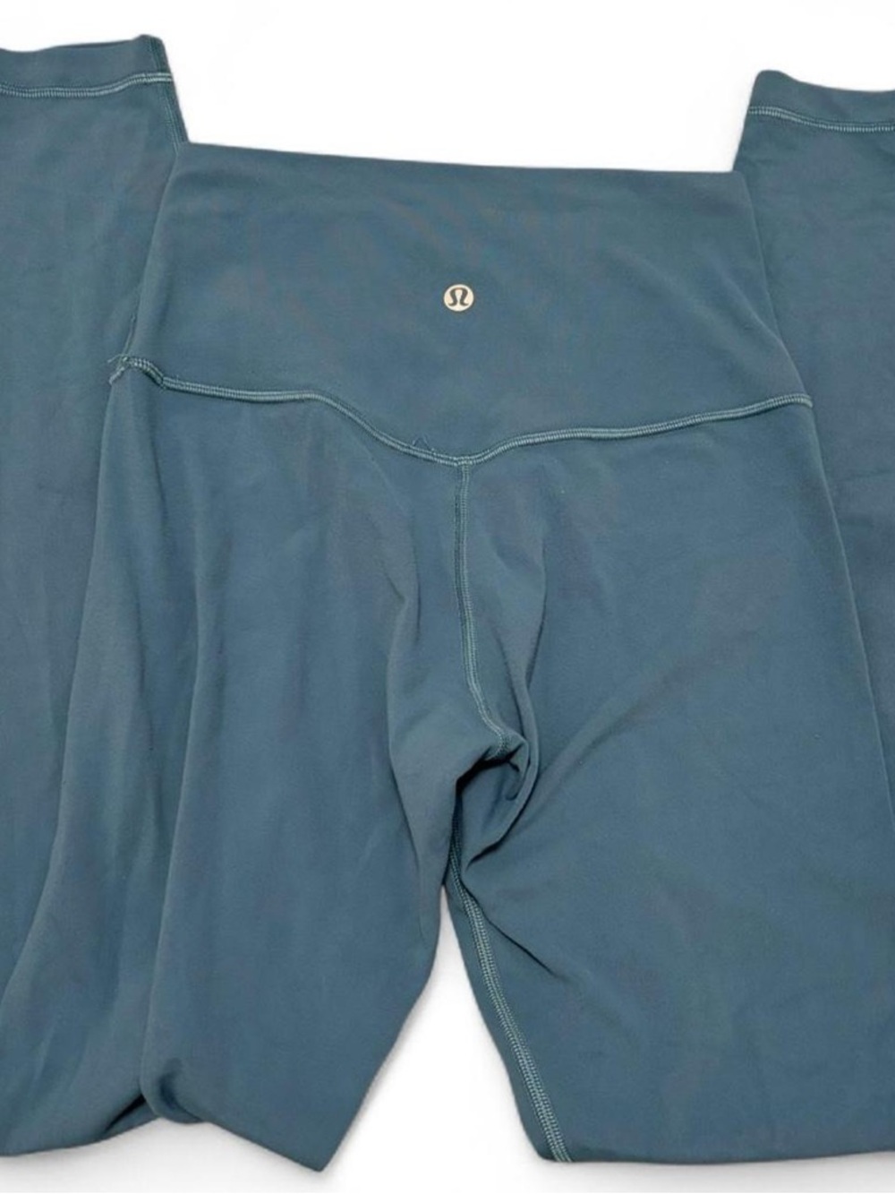 lululemon athletica Teal-Blue Yoga Leggings with Center Back Logo
